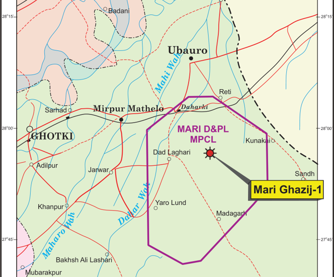 MPCL Discovers Gas at Mari Ghazij-1 Well Located In Mari D&PL, Sindh Province